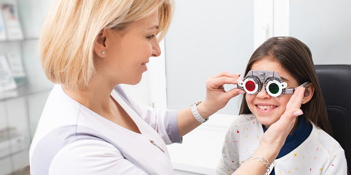 child getting help for vision problems